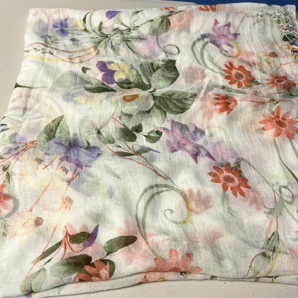 Floral Print Scarf - Multicolor